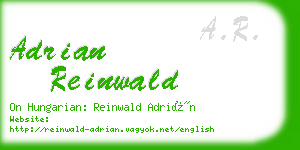 adrian reinwald business card